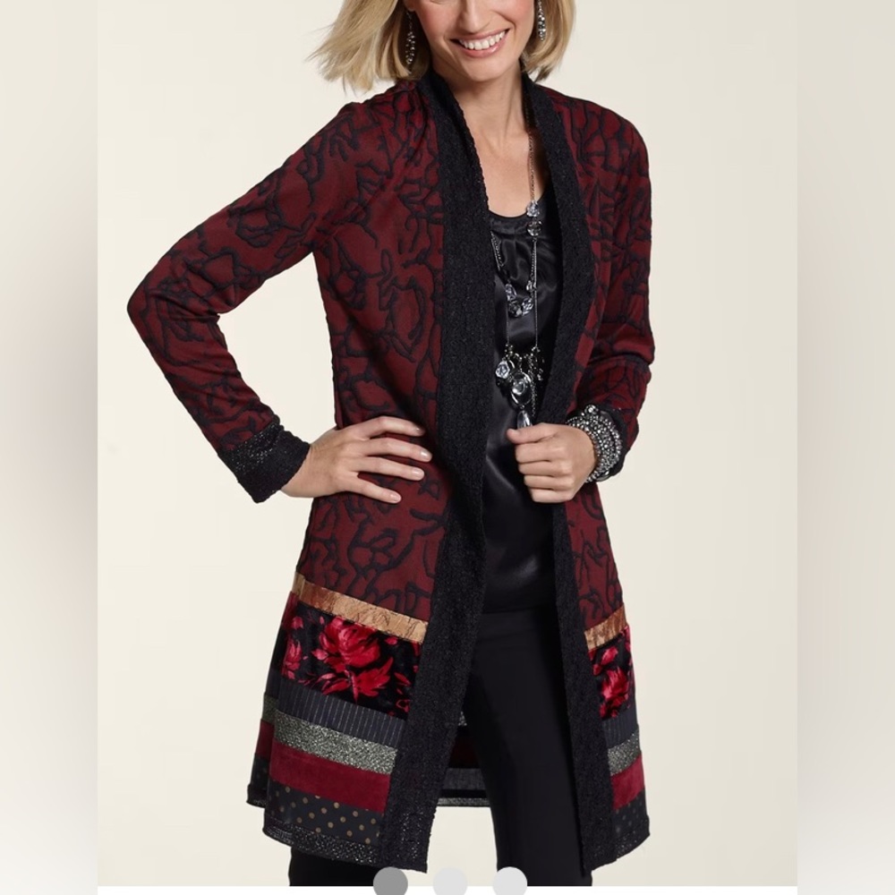 Chico's Jacquard Boho Duster 2XL